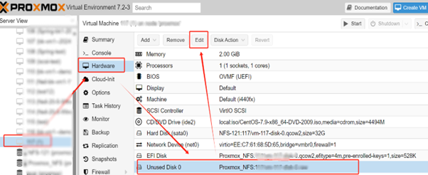 Import VM disk from Proxmox