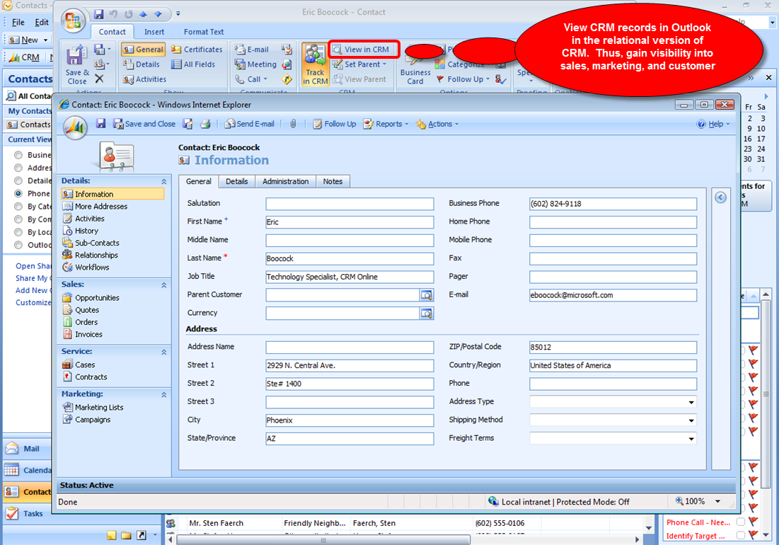 microsoft dynamic crm database schema example